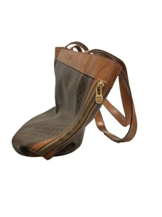 Celine Macadam Pattern Leather Tote - Picture 5 of 9